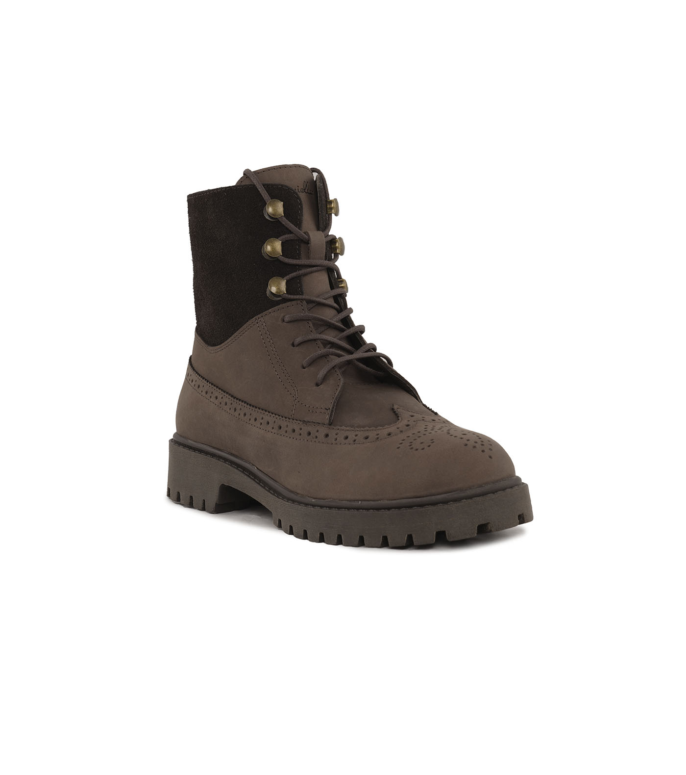 نیم بوت Leather Mix روزمره زنانه Avas Brogue MC Bootie